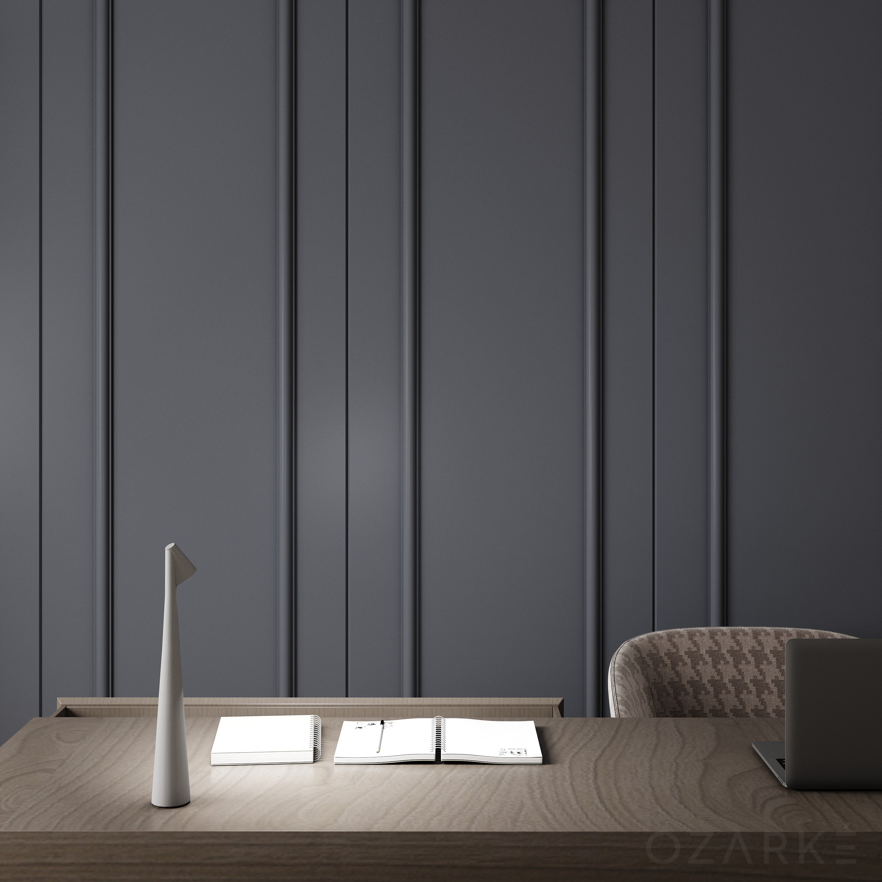 Lumi Slim | Lampe de table rechargeable | Design moderne et mince | Aluminium | LED | 35 cm de hauteur | Disponible en gris, noir et blanc | Batterie