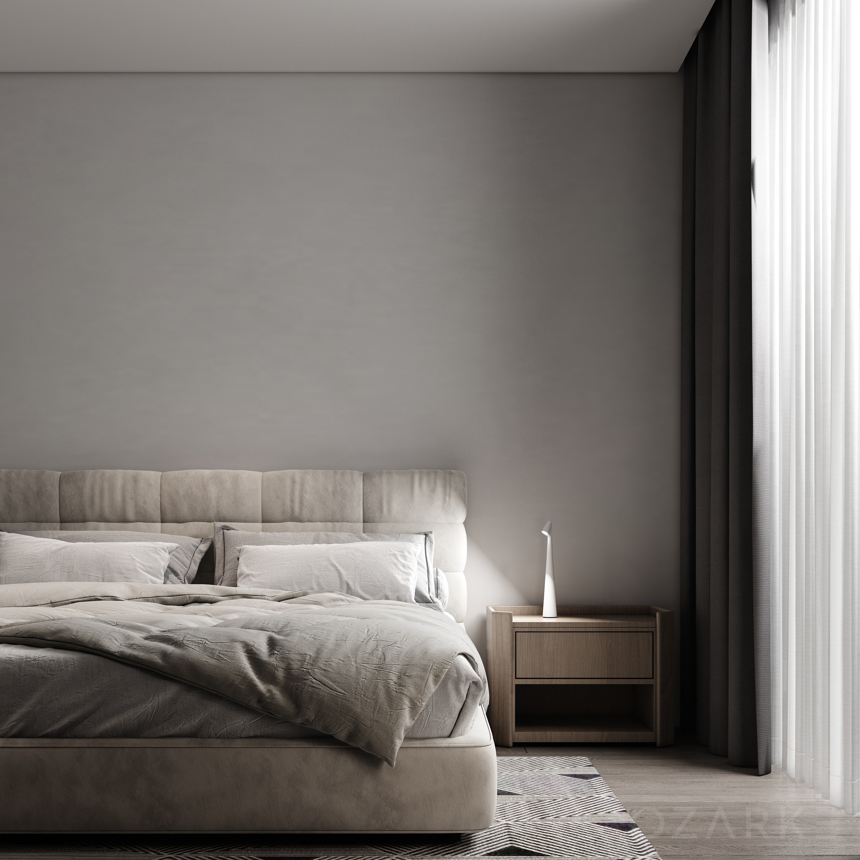 Lumi Slim | Lampe de table rechargeable | Design moderne et mince | Aluminium | LED | 35 cm de hauteur | Disponible en gris, noir et blanc | Batterie