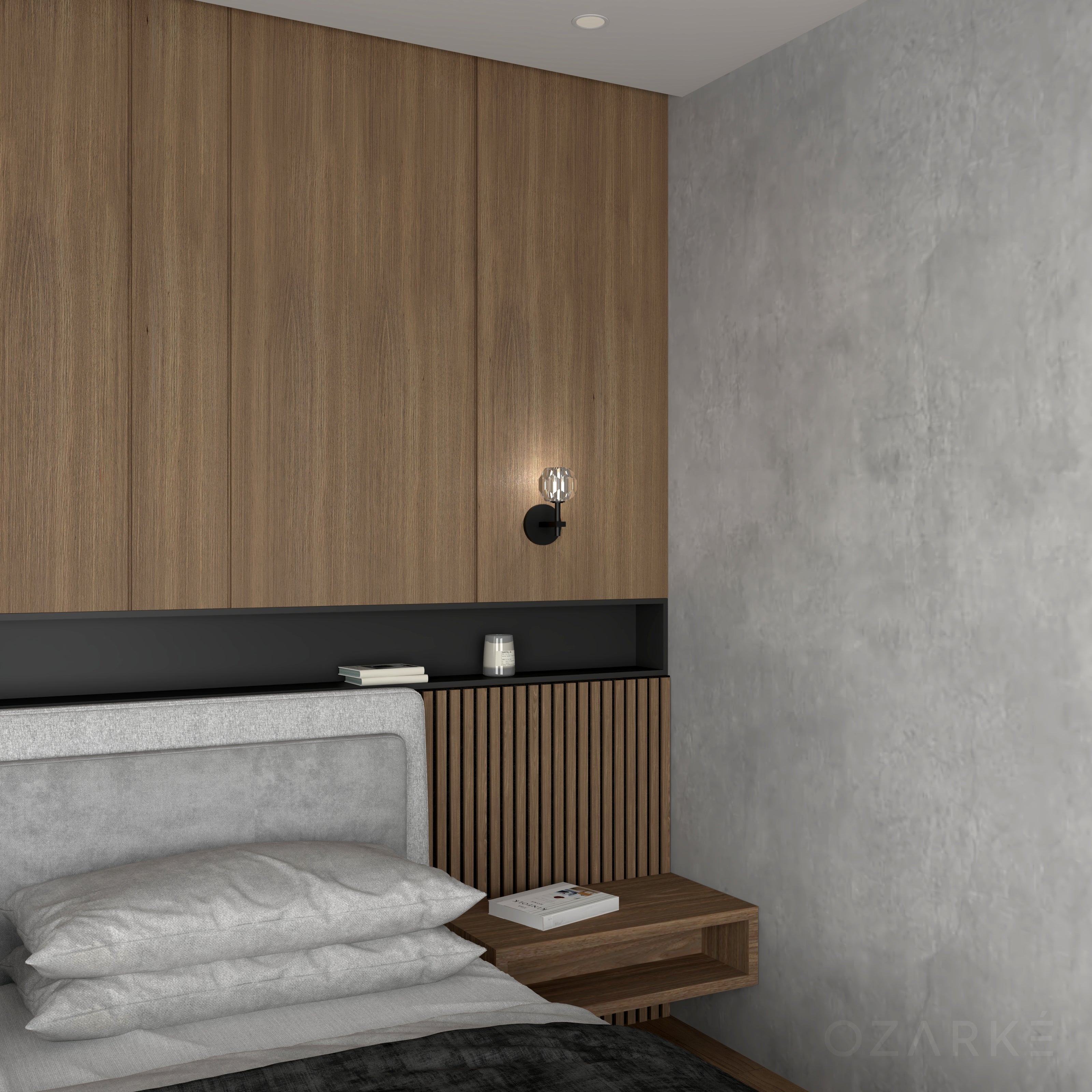 Lux Mini lampe murale | Élégance et fonctionnalité | Fer et cristal | Éclairage compact et élégant | Finition dorée | Économe en énergie | Haute