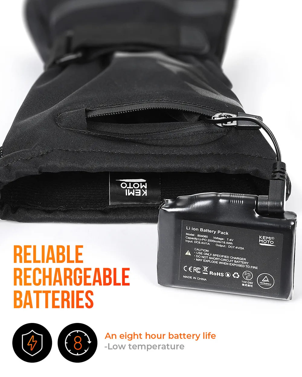 Beheizte handsker | Vandtæt håndvarmer til vinter | Genopladelig batteri | Termo handsker