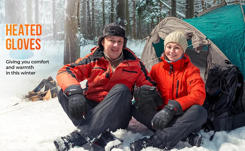 Beheizte handsker | Vandtæt håndvarmer til vinter | Genopladelig batteri | Termo handsker