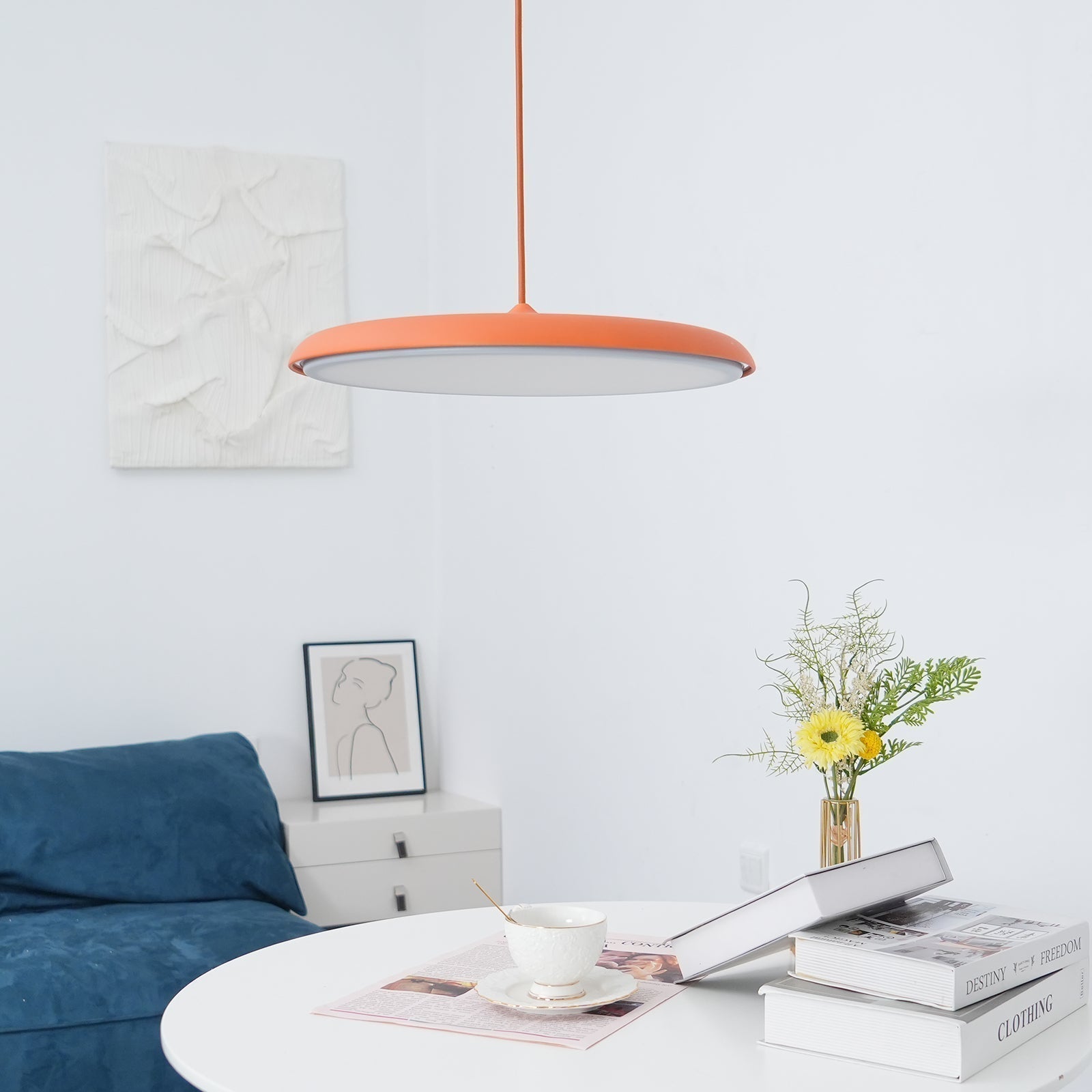 CookieLume | Pendellampe Metal Akryl | Moderne Design | Varm Hvid | E27 LED Inkluderet | Energieffektiv | UL CE CCC SAA Certificeret Belysning | Spisestue Køkken Stue