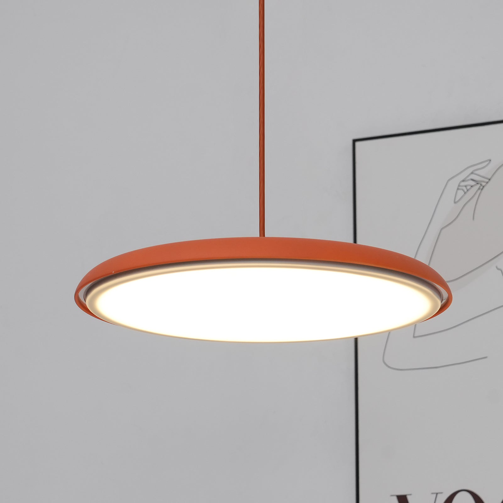 CookieLume | Pendellampe Metal Akryl | Moderne Design | Varm Hvid | E27 LED Inkluderet | Energieffektiv | UL CE CCC SAA Certificeret Belysning | Spisestue Køkken Stue