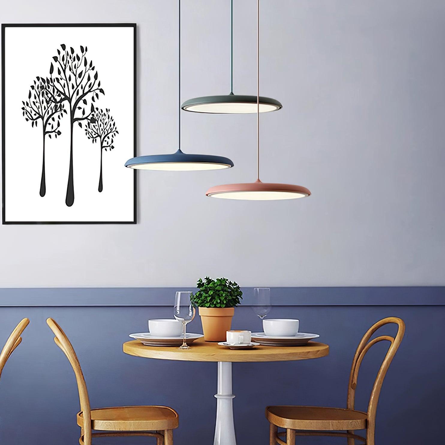 CookieLume | Pendellampe Metal Akryl | Moderne Design | Varm Hvid | E27 LED Inkluderet | Energieffektiv | UL CE CCC SAA Certificeret Belysning | Spisestue Køkken Stue