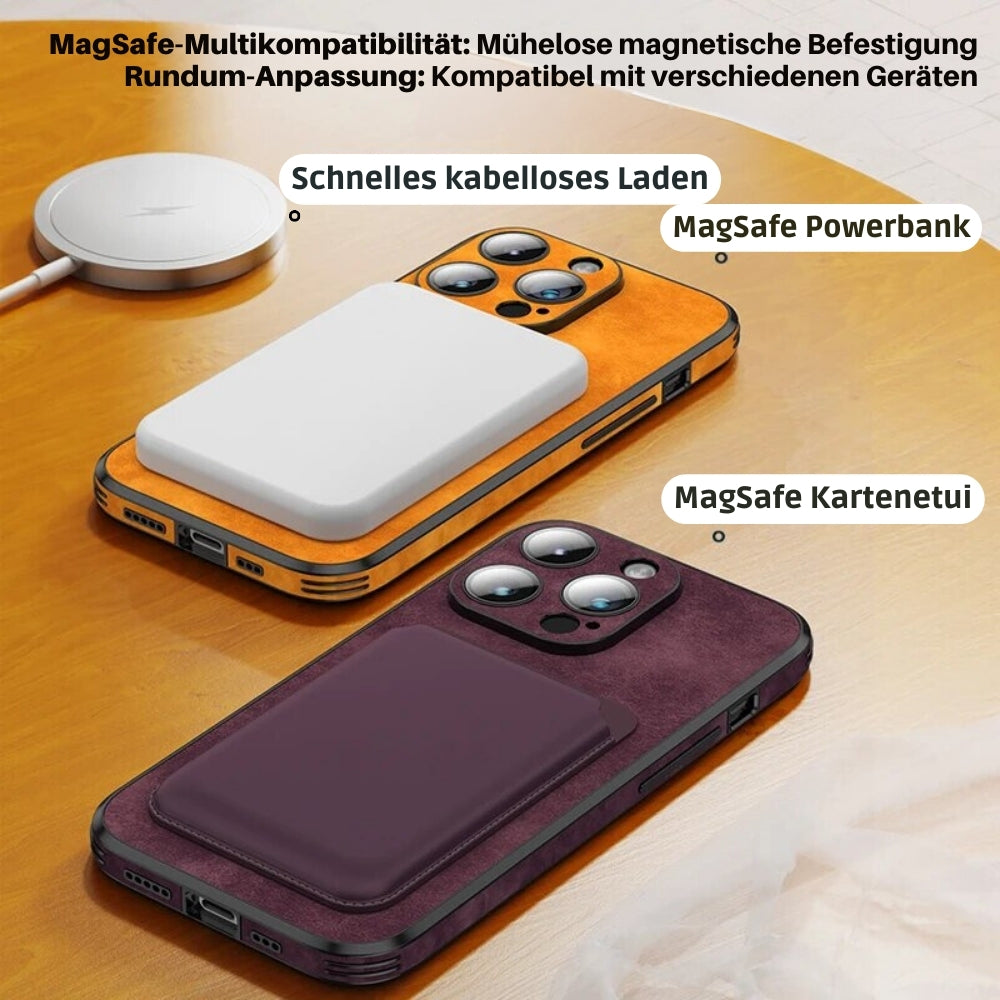 Læderetui til iPhone | Stilrent Design | Stødsikker Beskyttelse | Høj Kvalitet | Tilpasset Pasform | Fås i Flere Farver | Let og Slankt design | Stilfuldt Cover