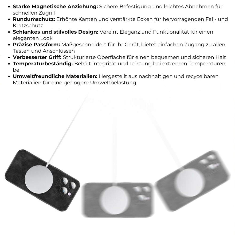 Læderetui til iPhone | Stilrent Design | Stødsikker Beskyttelse | Høj Kvalitet | Tilpasset Pasform | Fås i Flere Farver | Let og Slankt design | Stilfuldt Cover
