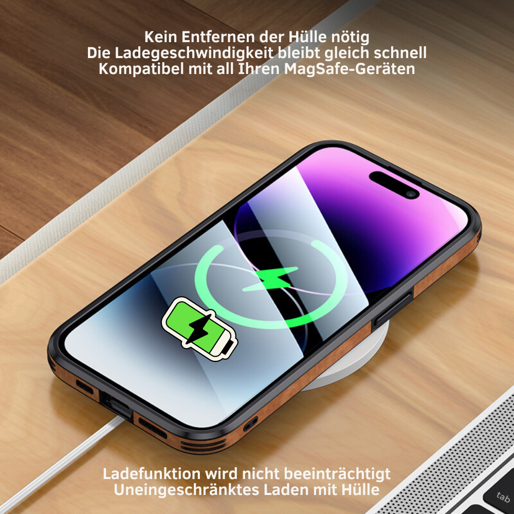 Læderetui til iPhone | Stilrent Design | Stødsikker Beskyttelse | Høj Kvalitet | Tilpasset Pasform | Fås i Flere Farver | Let og Slankt design | Stilfuldt Cover