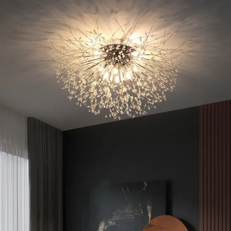 Luna | Elegancka lampa sufitowa LED | Biało-złota | Nowoczesny design | Salon i jadalnia | Wbudowane diody LED | Luksusowe wykończenie metalowe