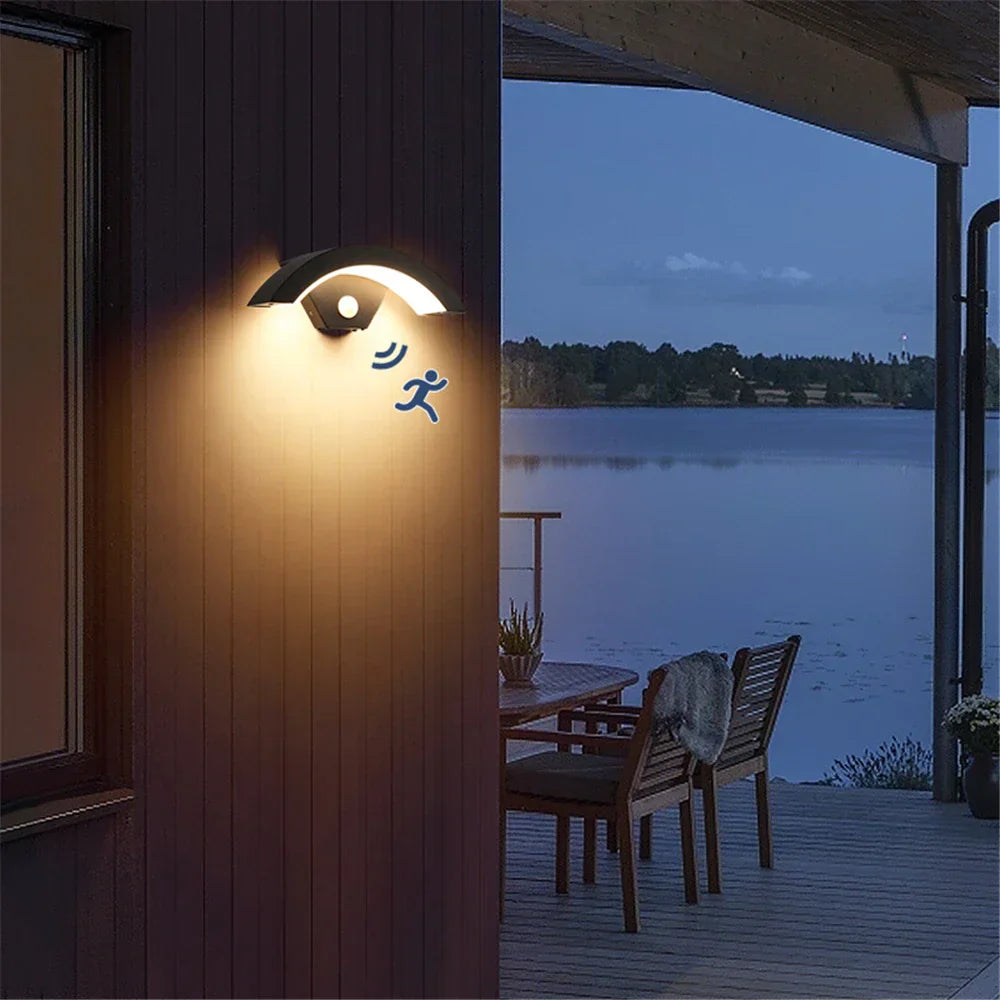 Éclairage mural extérieur | Design moderne | Étanche | Mince et élégant | Aluminium/Acyrle durable | LED 18W | AC85-265V | Parfait pour terrasse et