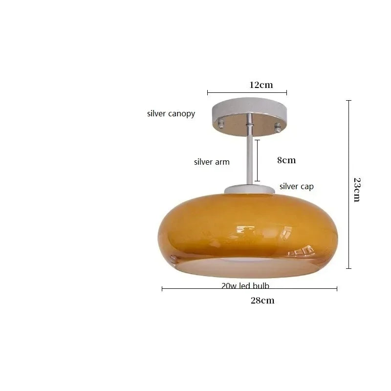 Nowoczesna lampa wisząca LED ze szkła | Nordycki design | Energooszczędne oświetlenie | Trwałe i wysokiej jakości szkło | Idealna do salonu i