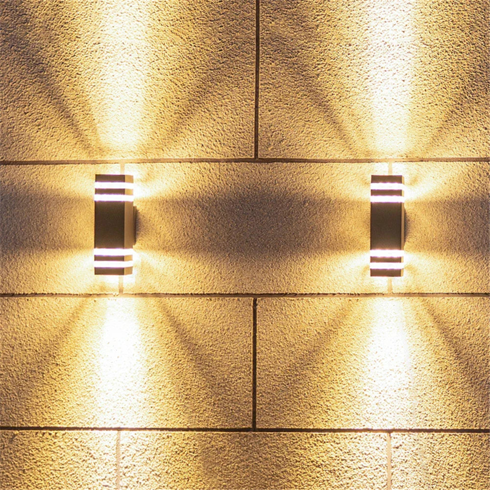 LuminaRain | Wasserdichte LED-Wandleuchte für den Außenbereich | Moderne 6W & 12W Beleuchtung | Langlebiges Aluminium | Perfekt für Garten und