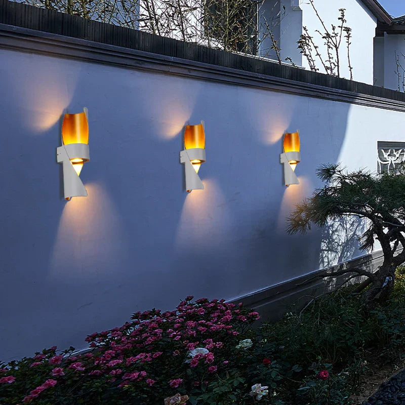 Moderne wetterfeste LED Außenlampe | Energiesparende Gartenlampe aus Aluminium | Stilvolle Außenbeleuchtung für Garten und Terrasse | 85x280mm