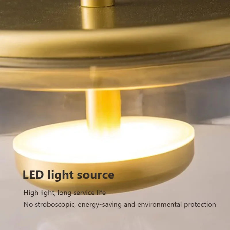 Lampa wisząca LED CityLuxe | Nowoczesny design | Regulowana wysokość | Energooszczędne oświetlenie | Metal i szkło | 90-240 V | Nadaje się do salonu,