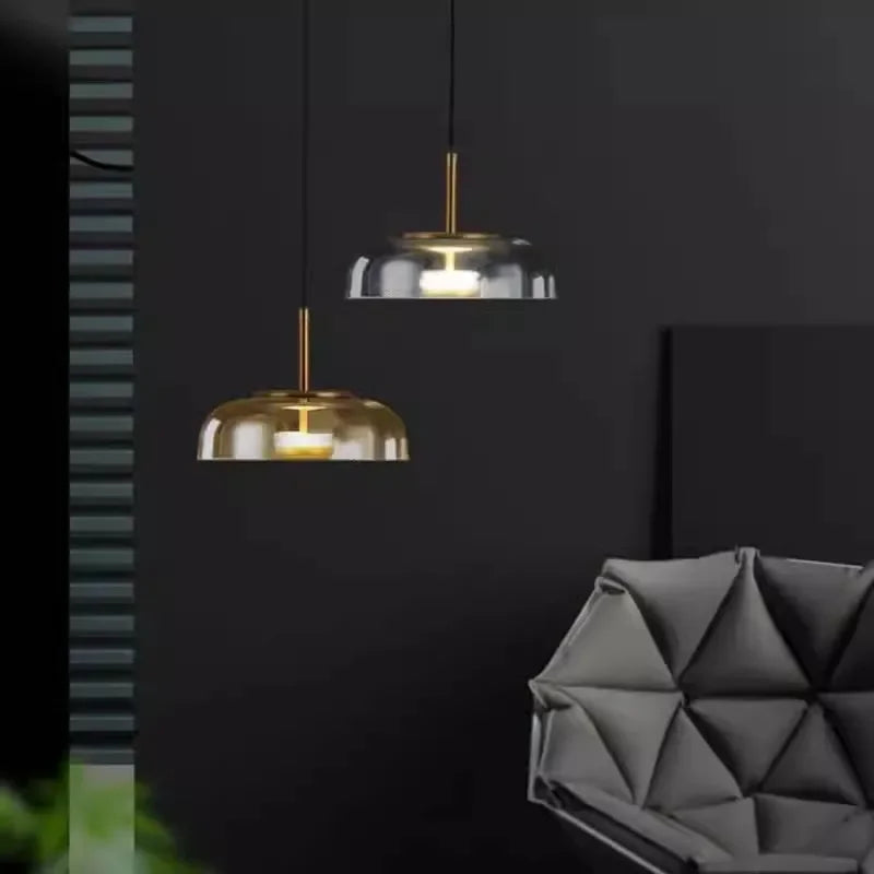 Lampa wisząca LED CityLuxe | Nowoczesny design | Regulowana wysokość | Energooszczędne oświetlenie | Metal i szkło | 90-240 V | Nadaje się do salonu,