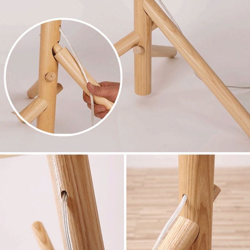 Mirenzo | Stehlampe mit Holzdesign | Moderne Eleganz und natürlicher Charme | Stilvolle Beleuchtung für Wohnzimmer, Schlafzimmer oder Büro