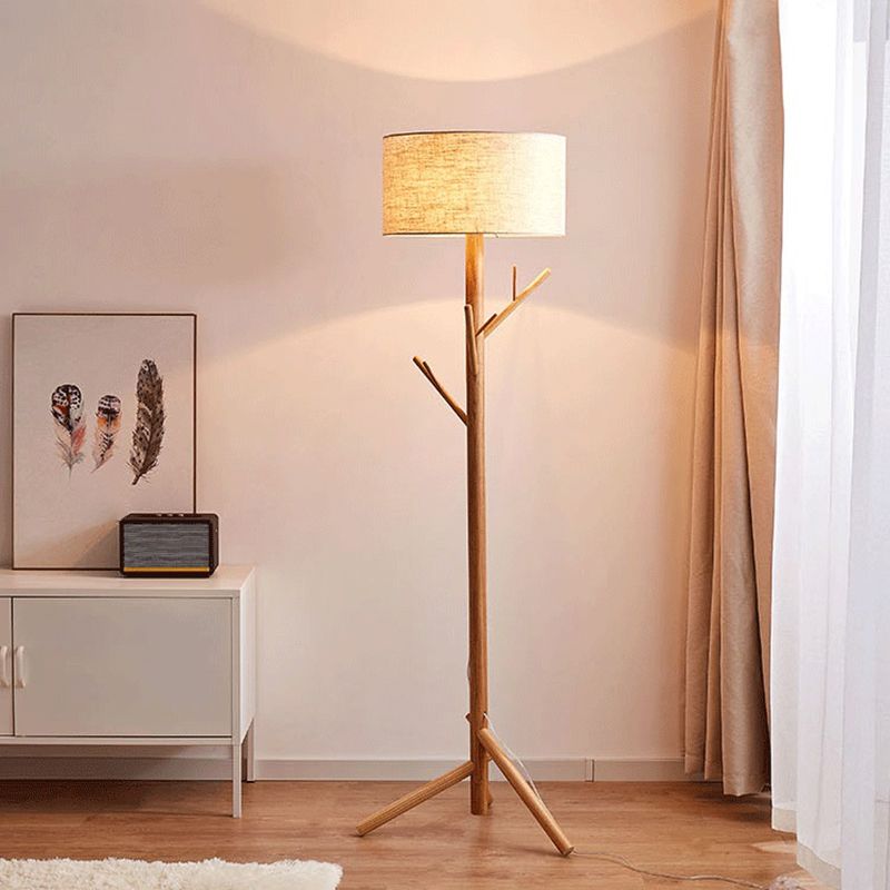 Mirenzo | Stehlampe mit Holzdesign | Moderne Eleganz und natürlicher Charme | Stilvolle Beleuchtung für Wohnzimmer, Schlafzimmer oder Büro