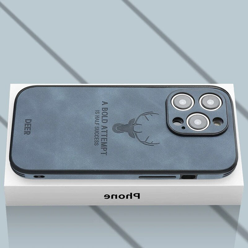 Læderetui til iPhone | Stilrent Design | Stødsikker Beskyttelse | Høj Kvalitet | Tilpasset Pasform | Fås i Flere Farver | Let og Slankt design | Stilfuldt Cover