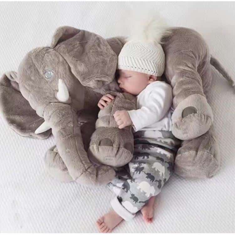 Elefant krammebamse 30 eller 50 cm. (kramme bamse)