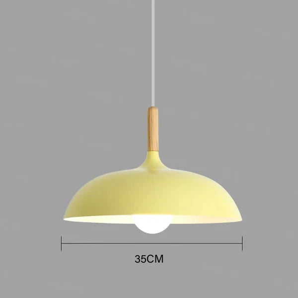 Skandinavisk | Moderne NordicLight Loftlampe | LED E27 | Eiche und Eisen | Verstellbare Länge 100 cm | Warmweiß | Kaltweiß | AC110V-220V