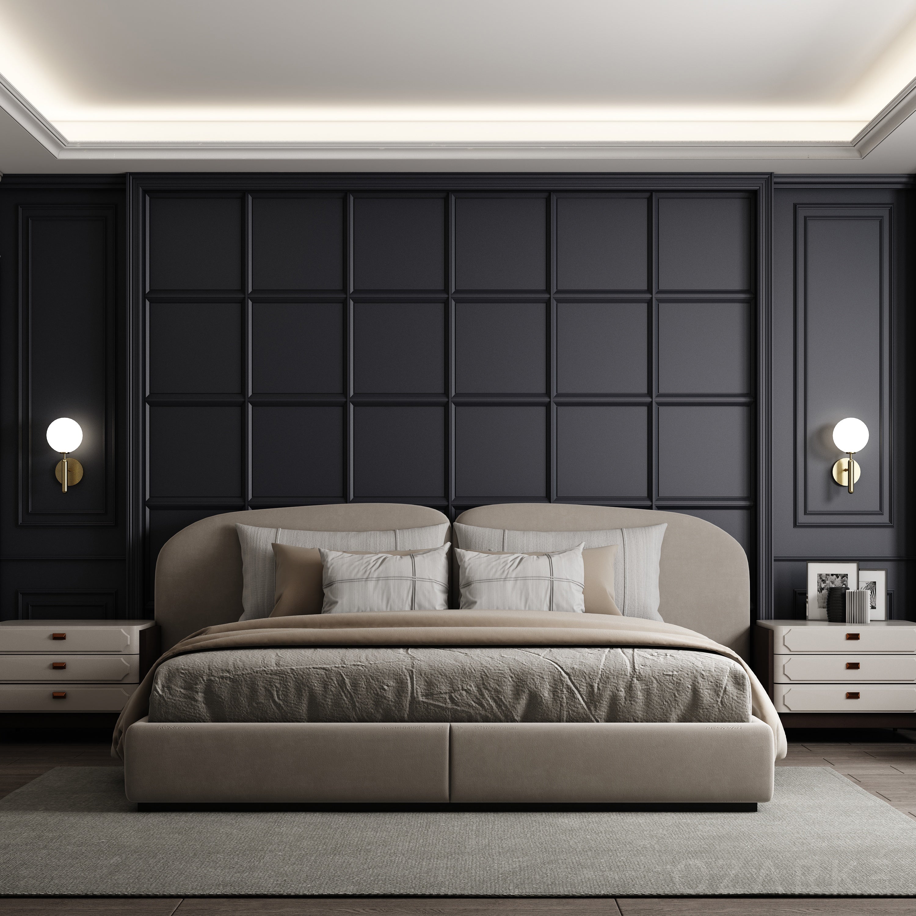 Moderne Vægbelysning | Nordic Design | Høj kvalitet jern og glas | Guldfinish | Nem installation | 32 cm høj | E14 pære