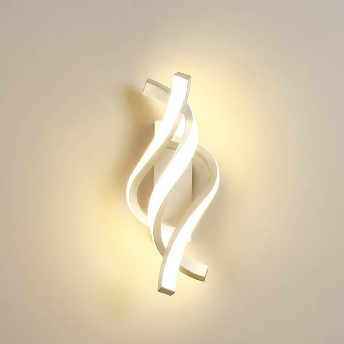 Spiralförmige LED Wandleuchte | Modern | 1 Licht | Weiß/Schwarz | 16W | 1600lm | Aluminium | Elegantes Design | Einfache Installation | Schlafzimmer/