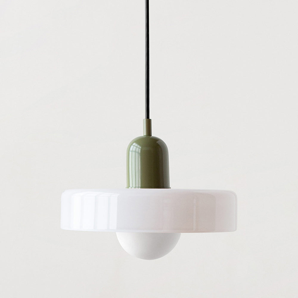 Bauhaus pendel | Farvet glas | Moderne design | Energibesparende lyskilde | Funktionel elegance | Ideel til stue og spisestue | Livlig touch | Elegant detaljeret belysning | Alsidig og stilfuld lampe