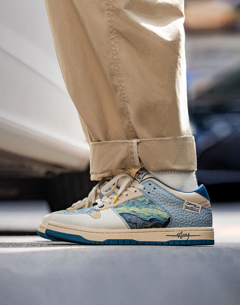 V. Gogh 'Starry Night' kunstinspirerede sneakers | Komfortabel design til daglig stil
