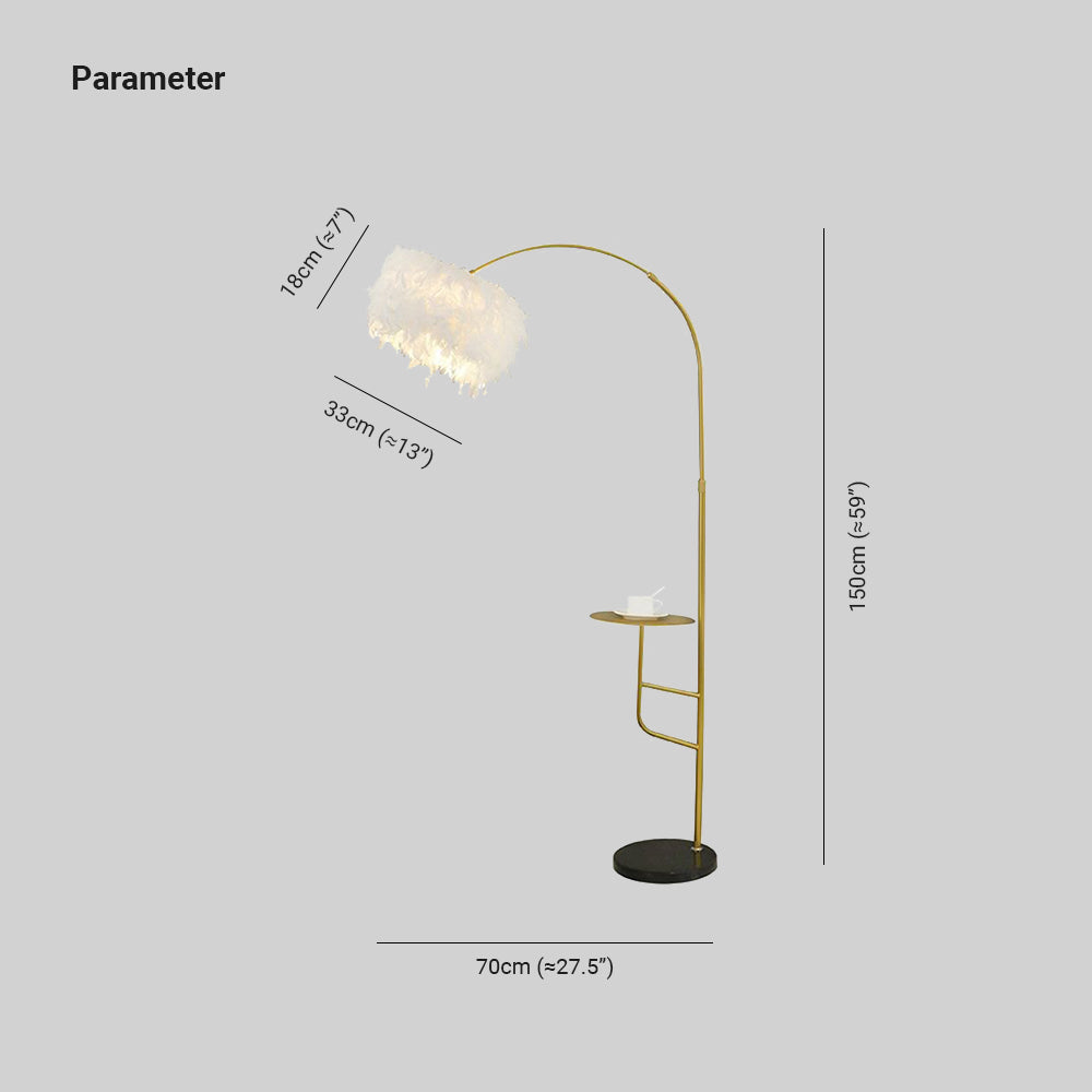 Rovestia | Stilvolle Stehlampe mit integriertem Tisch | Modernes Design | Effektive Beleuchtung | Langlebige Qualität | Perfekt für Wohnzimmer oder