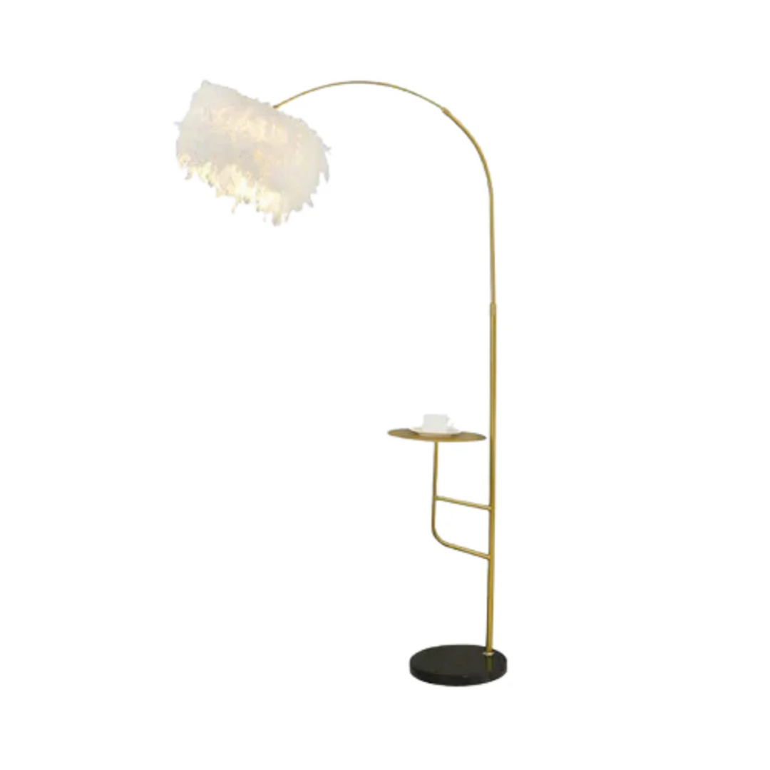 Rovestia | Lampe sur pied élégante avec table intégrée | Design moderne | Éclairage efficace | Qualité durable | Parfait pour salon ou chambre à