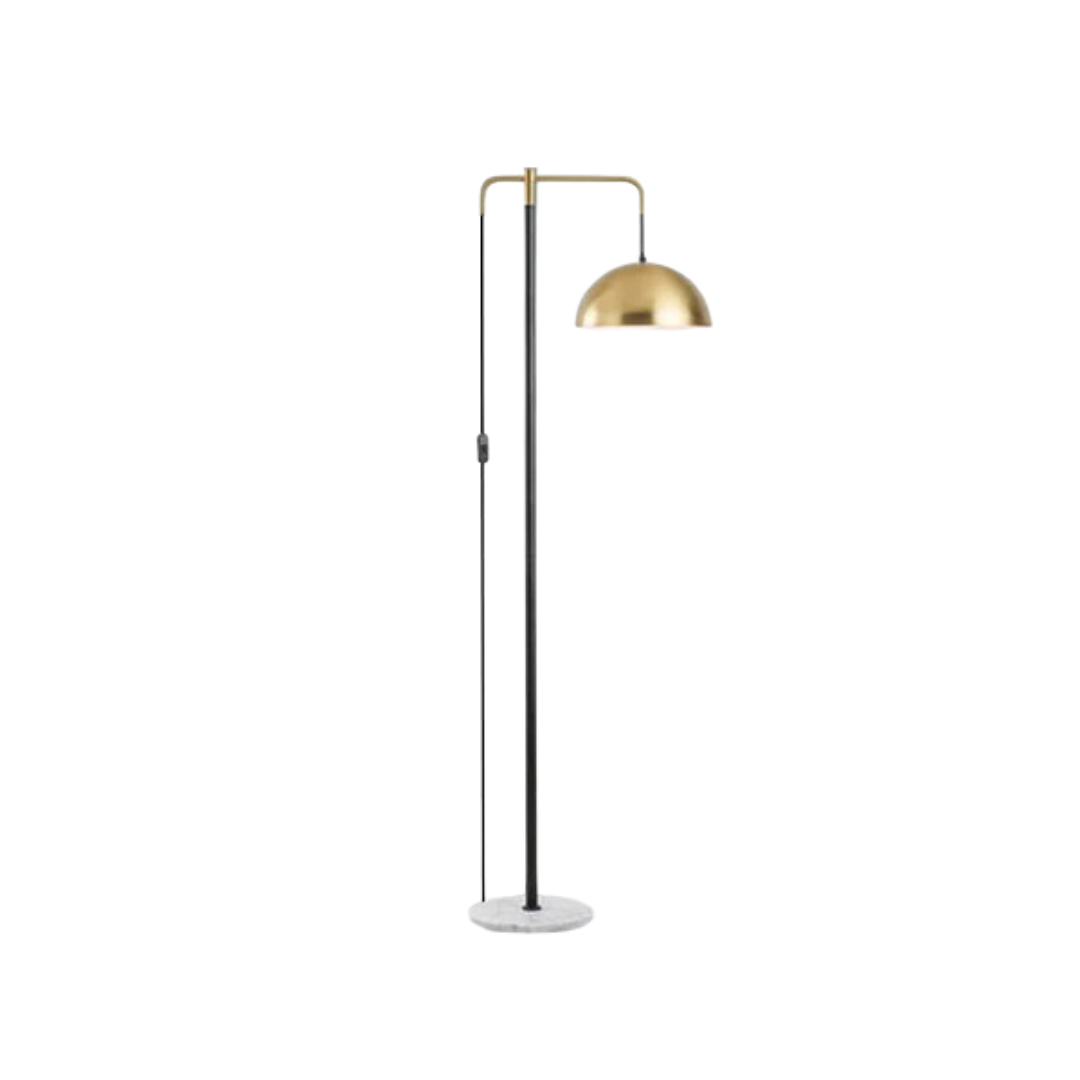 Moderne Avorena | Lampe sur pied avec base en marbre | Design minimaliste | Éclairage efficace | Matériau de construction robuste | Idéal pour salon,