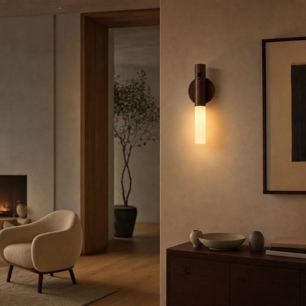 set of 2 Smart Motion Sensor Nachtlampje LED Oplaadbare Magnetische Wandlamp Draagbaar voor Hal Slaapkamer Trap Badkamer Kasten Decor