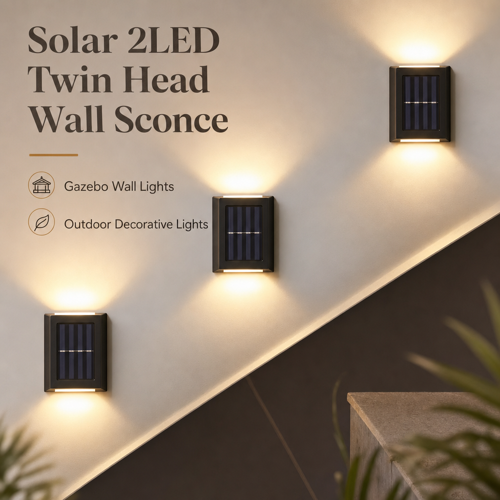 Up en Down Spot Lights Outdoor Street Wandlamp Lamp Zonne-energie Zonlicht Waterdichte Solar Lamp Tuin Decor