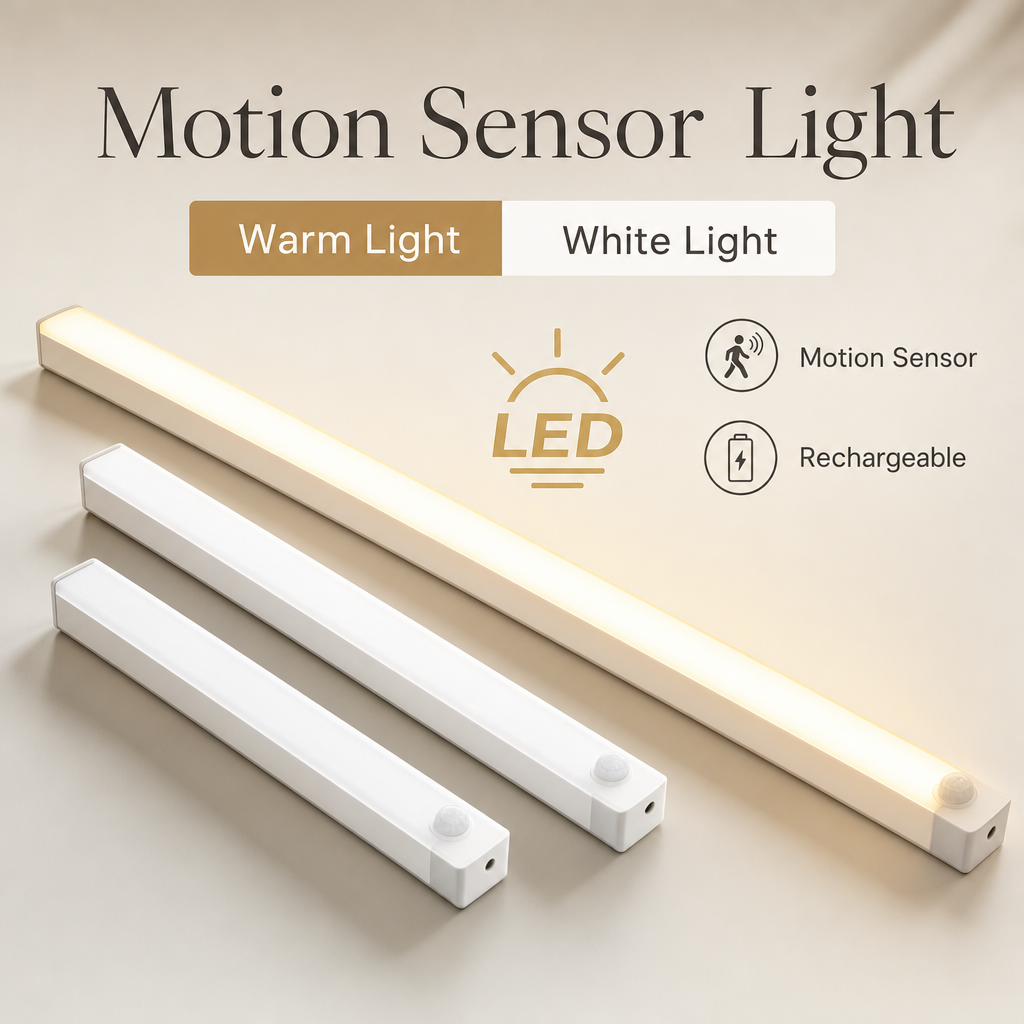 Bewegingssensor LED-kastverlichting USB oplaadbare inductie-nachtverlichting Draadloze draagbare detectorverlichting voor kledingkast Hal