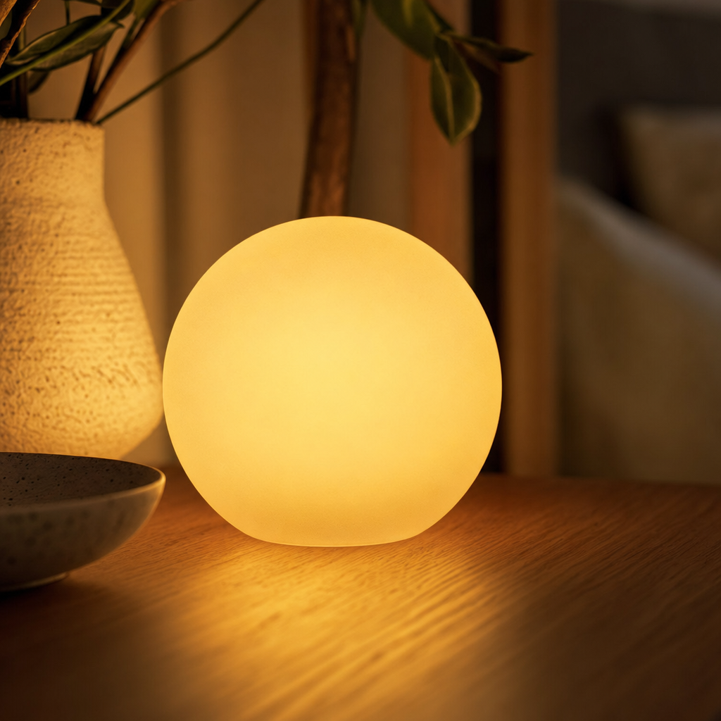 GlowOrb Rechargeable LED Table Lamp | 16 Colors & 4 Modes | Portable Wireless GlowOrb | USB Charging | Home Decor