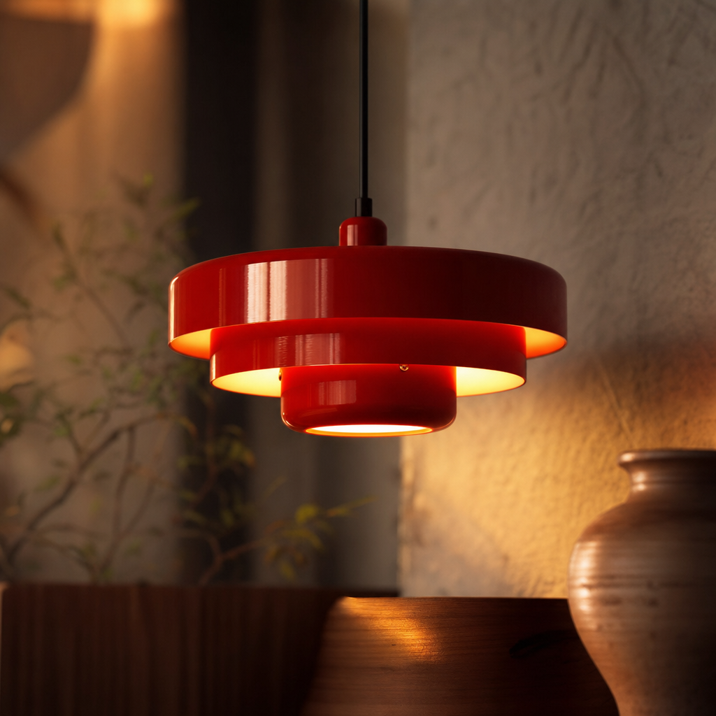 Vintage Ceiling Pendant | LED Lighting | Metal & Glass | Warm Ambiance | LumeLuxe