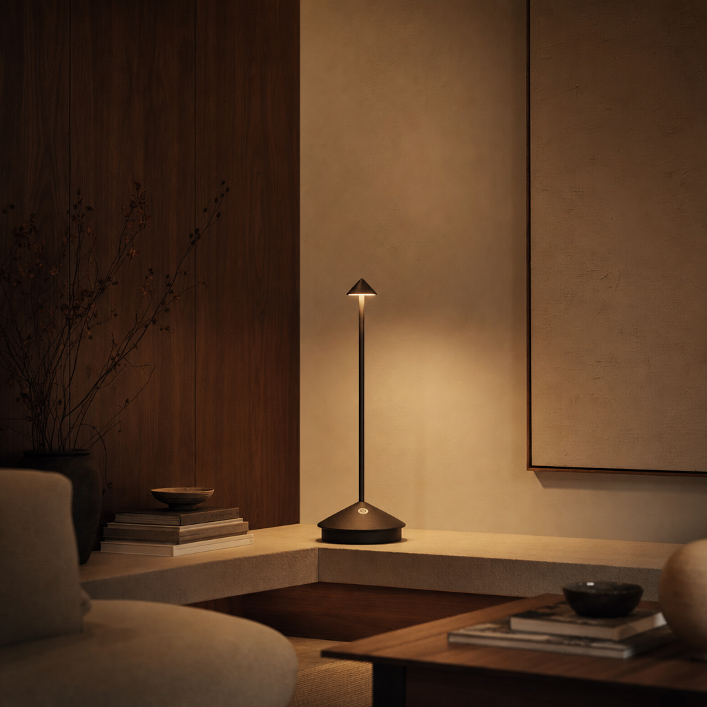 ZenLume | Cordless LED Table Lamp | Waterproof & Dimmable Lighting | Minimalist Design | Home Decor