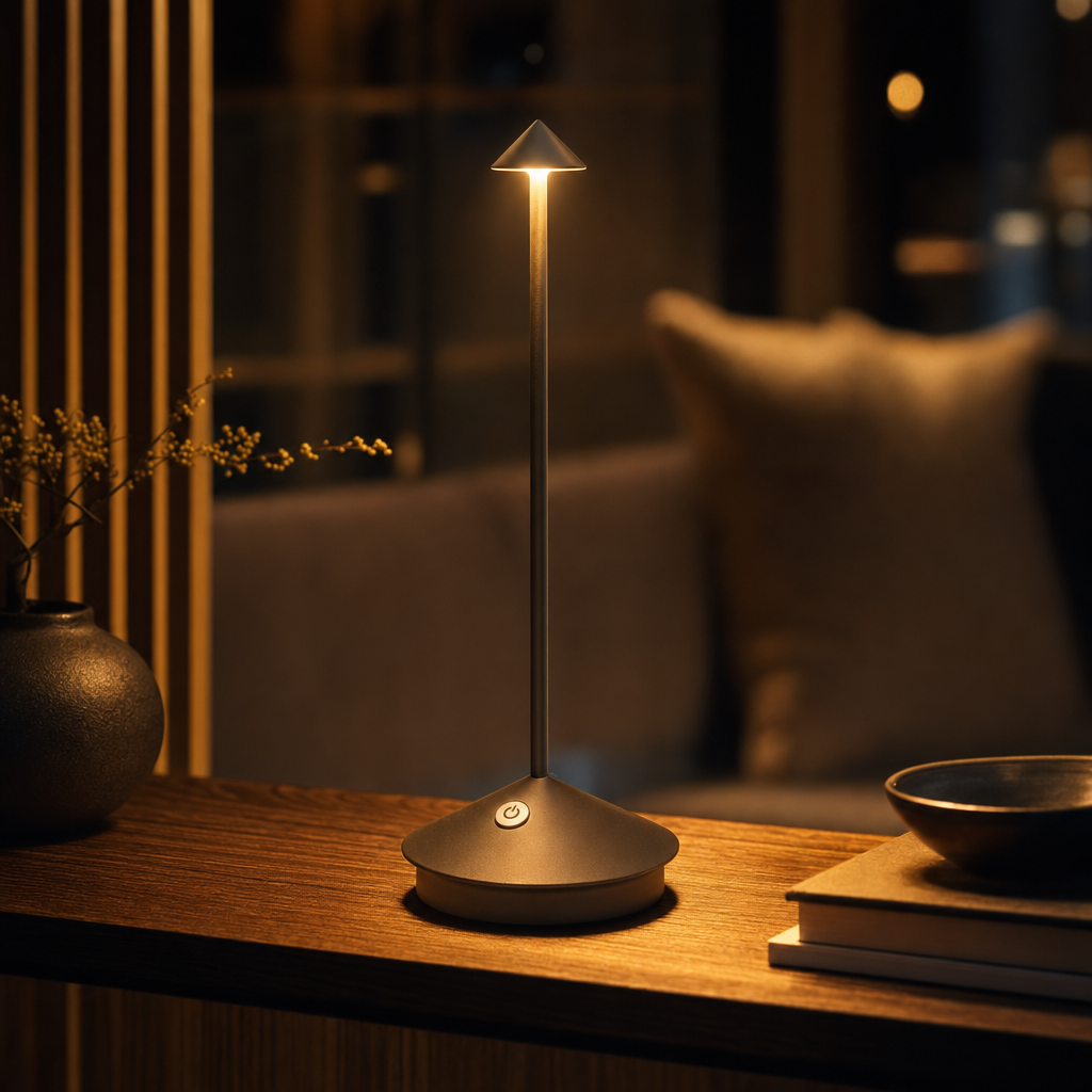 ZenLume | Cordless LED Table Lamp | Waterproof & Dimmable Lighting | Minimalist Design | Home Decor