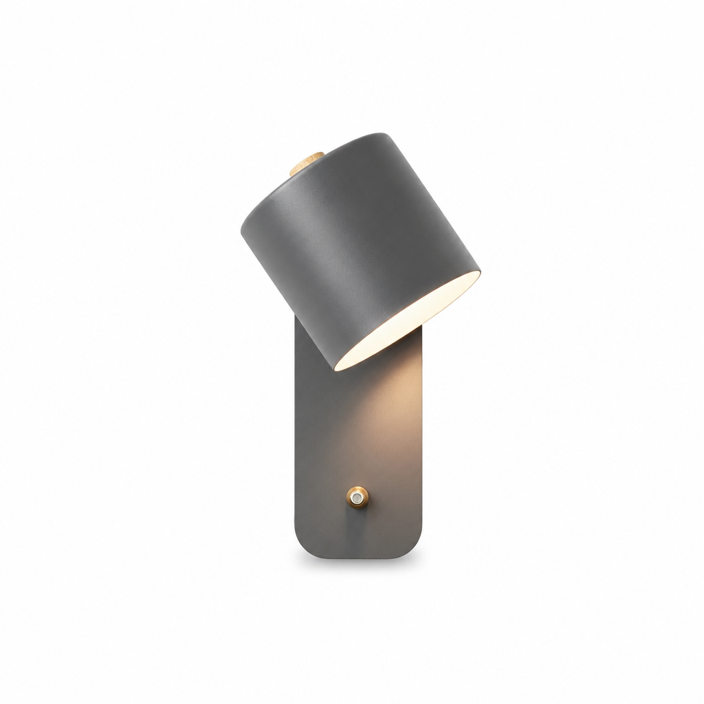 Giro Legno | Draaibare Cilinder Wandlamp – 350° Verstelbaar – Metaal & Hout