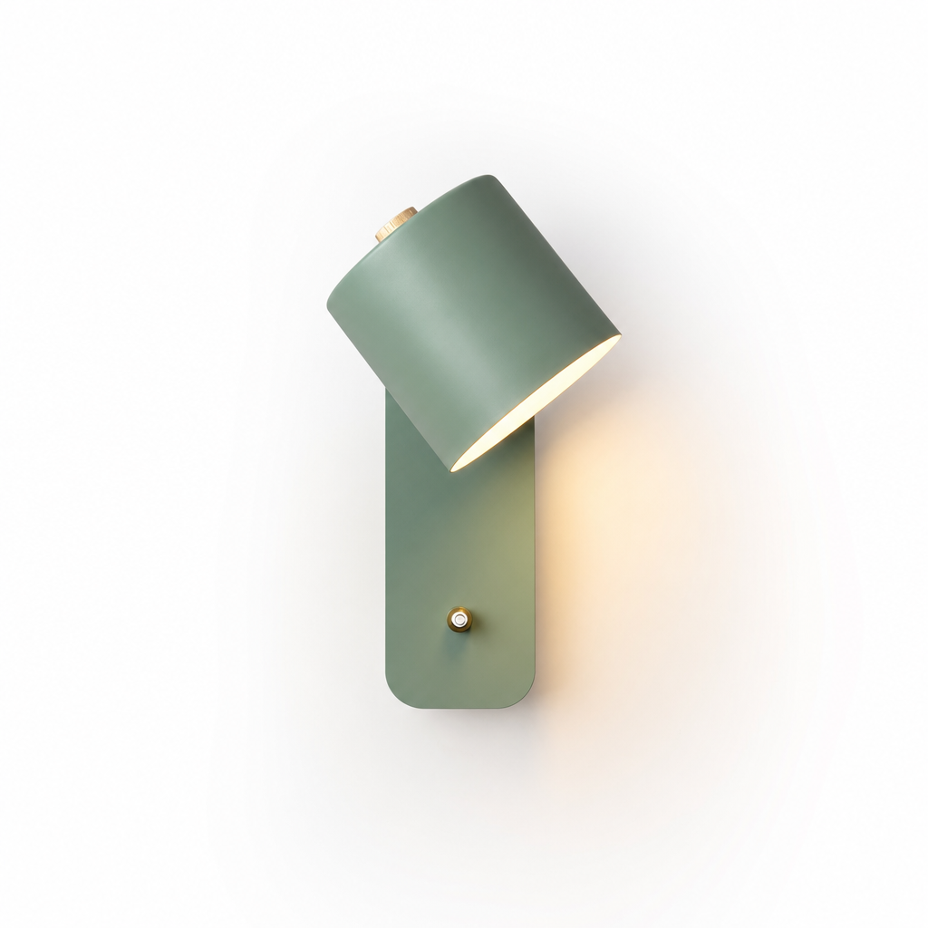 Giro Legno | Draaibare Cilinder Wandlamp – 350° Verstelbaar – Metaal & Hout