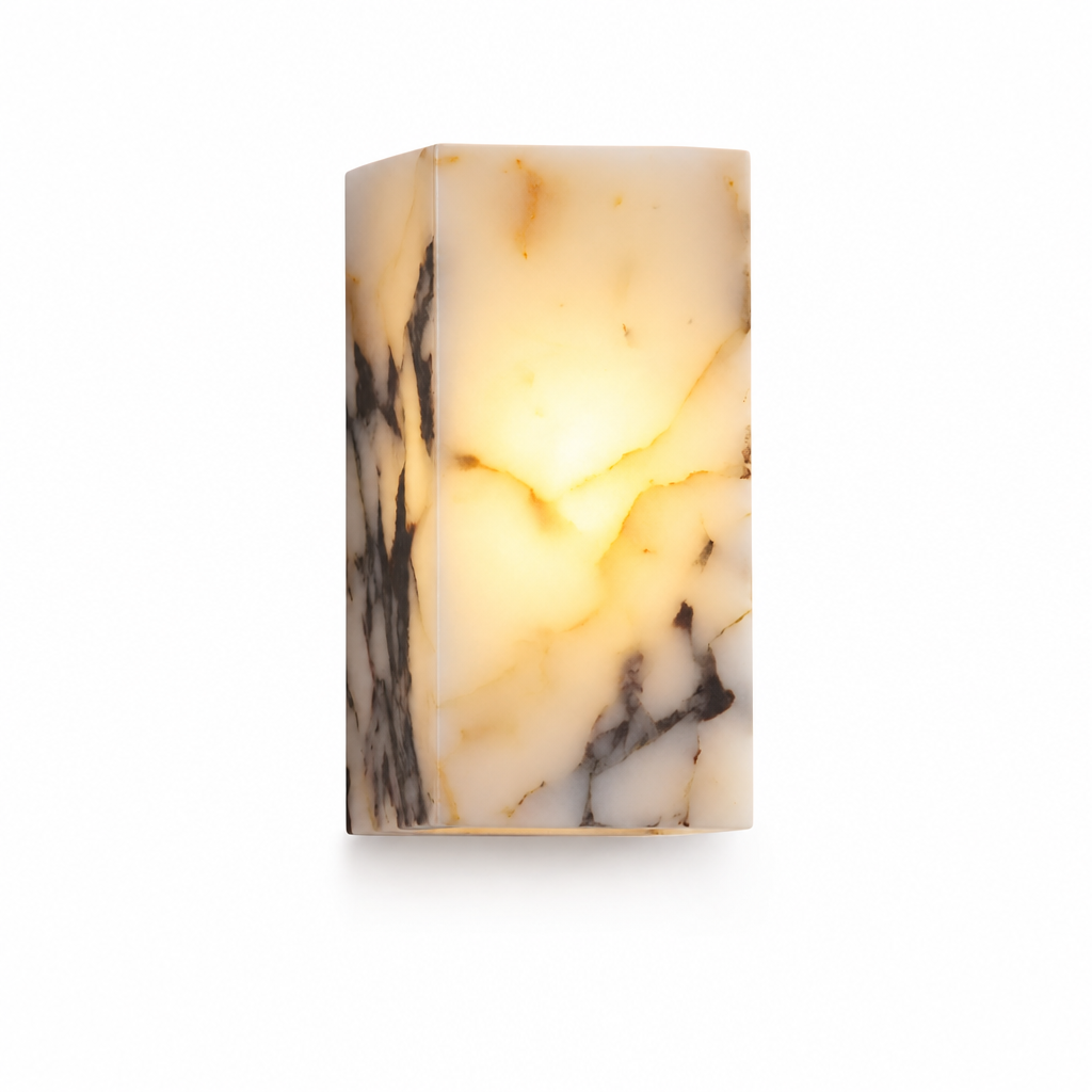 Marmo Luce | Elegant Natural Stone Wall Lamp | Marble Texture | LED Light Module | Scandinavian Design