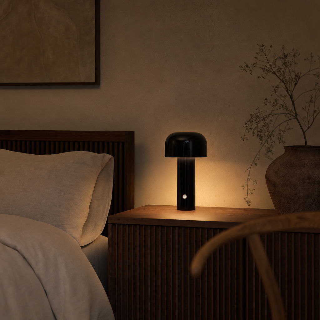 Portable Retro LED Table Lamp | Wireless Touch Control | USB Rechargeable | Home Decor Lighting