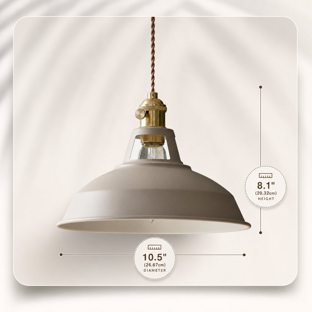 Retro Loftlampe | Industrielt Design | Metal | Justerbar Kæde | Farvevalg Muligheder | 1 Lyskilde | Ideel til Spisesteder | LED/Glødelampe Kompatibel