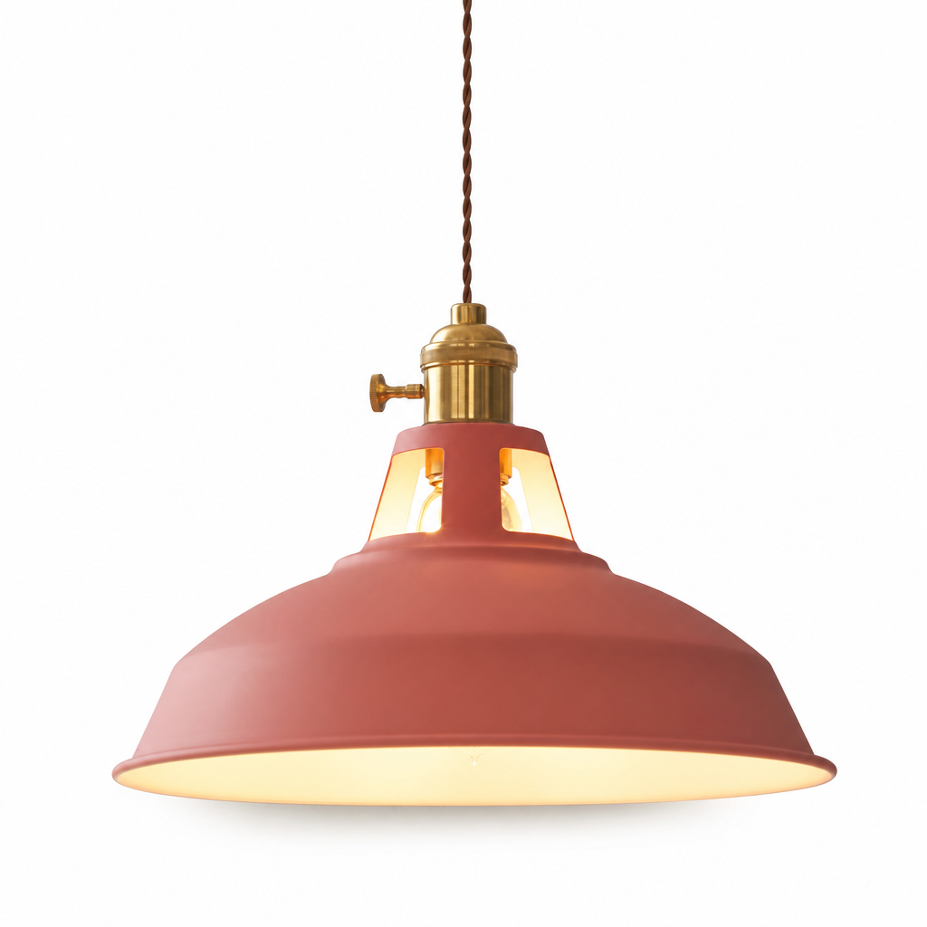 Retro Loftlampe | Industrielt Design | Metal | Justerbar Kæde | Farvevalg Muligheder | 1 Lyskilde | Ideel til Spisesteder | LED/Glødelampe Kompatibel