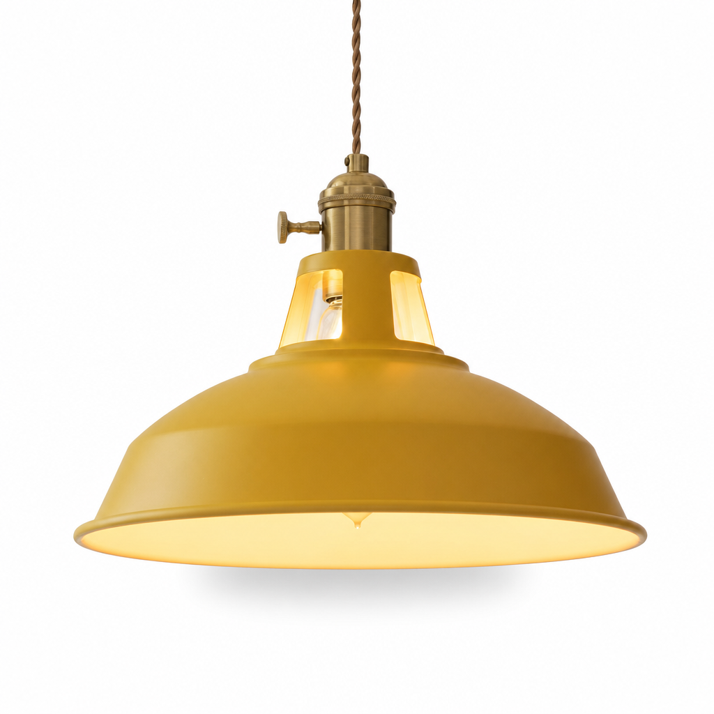 Retro Loftlampe | Industrielt Design | Metal | Justerbar Kæde | Farvevalg Muligheder | 1 Lyskilde | Ideel til Spisesteder | LED/Glødelampe Kompatibel