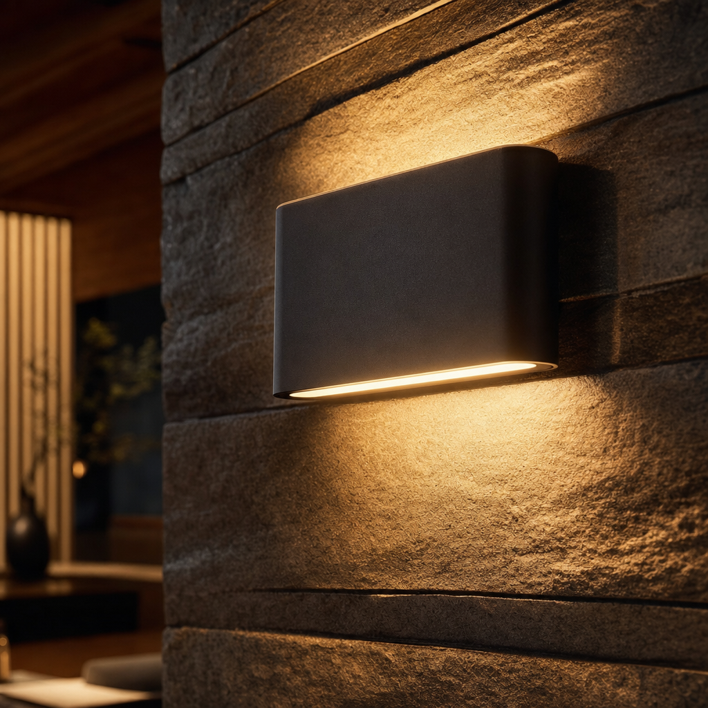 LumiLux LED Udendørs Væglampe | Vandtæt Design | Energibesparende | Moderne Stil | Terrasse- og Havebelysning | Nem Installation | Stærkt Lys
