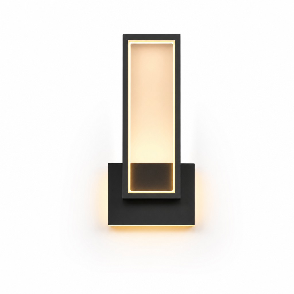 Luminoir | LED-vägglampa | Guld | Rektangulär | Modern design | Akryl och metall | 110V-240V | För sovrum och vardagsrum | Energieffektiv | Enkel installation | 10 cm hög | 15 cm bred