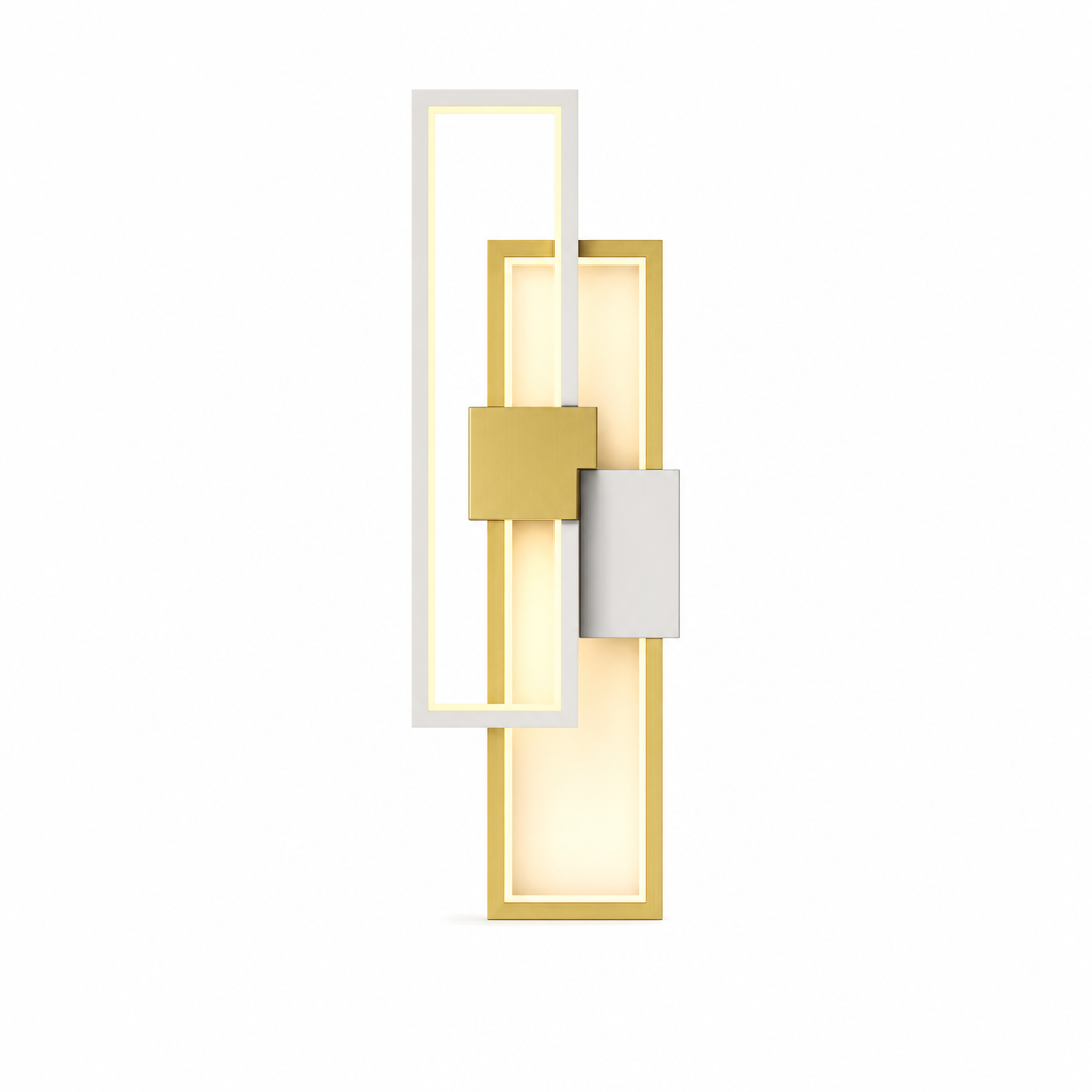 LumiSil | Moderne Væglampe | Kvadratisk Design | Iron & Silikone | Energieffektiv LED | Sort | 25x25x5 cm | 220V | 6W | Stilfuldt og