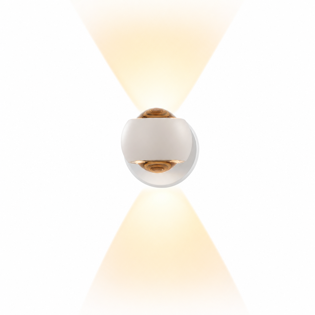 LumiWave LED væglampe | Mat sort aluminium | 18x10 cm | Lavt energiforbrug | IP54 vandtæt | Elegant og alsidigt design | Til indendørs