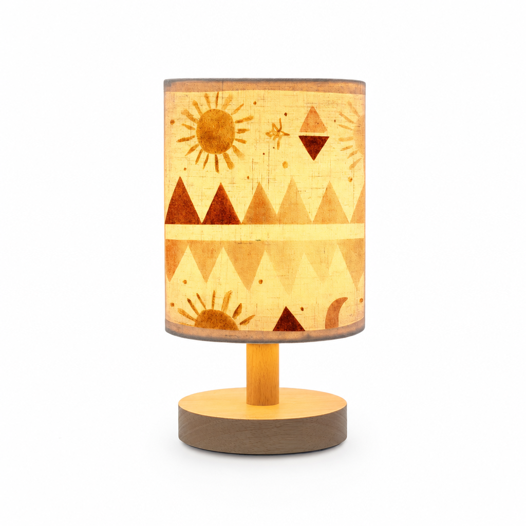 Bohemian Art Deco Table Lamp | USB Powered | Elegant Floral Japanese Shade | Modern Bedside Lighting | Ideal Bedroom Office Home Decor
