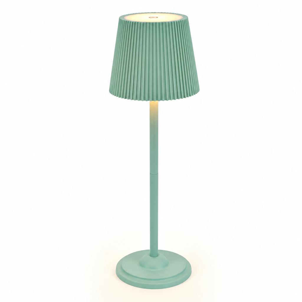 Modern LED Touch Lamp | Rechargeable Wireless Table Light | 3-Color Adjustable Brightness | Metal Pagoda Shade